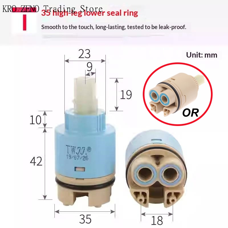 Basin Mixer Cartridge - 1Pcs Plastic Ceramic Cartridges Ceramic Disc