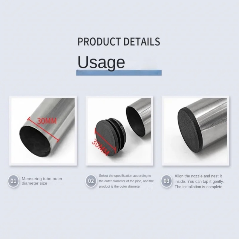 8 PCS Black Round Plastic Blan - Plastic Pipe Clip ulasan dan harga