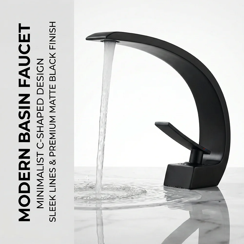 Matte Black Bathroom Faucet, A - Silicone Tap Washer ulasan dan harga