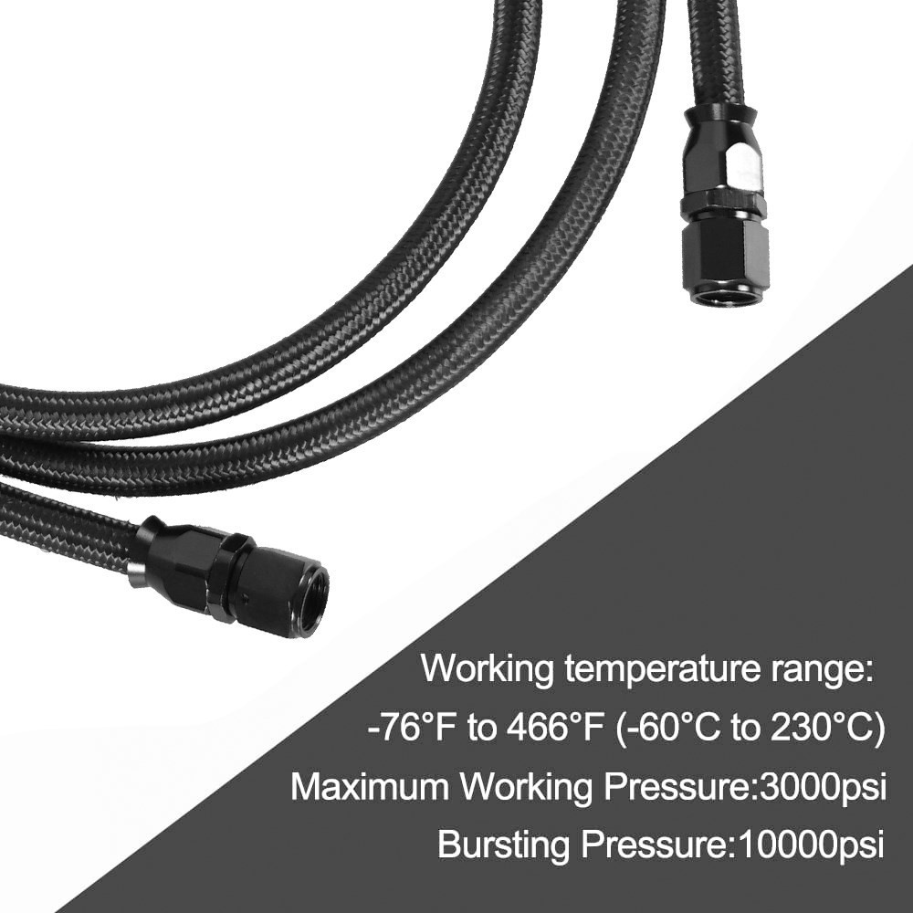 2 X 7Ft AN6 Flexible PTFE Tran - Flexible Hose Braided ulasan dan harga