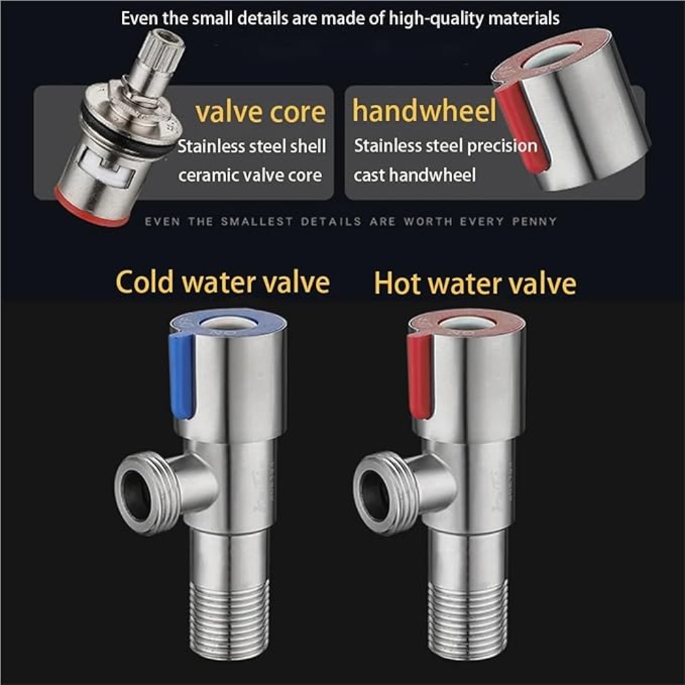 Stainless Steel Hot Cold Inlet - Toilet Fill Valve ulasan dan harga