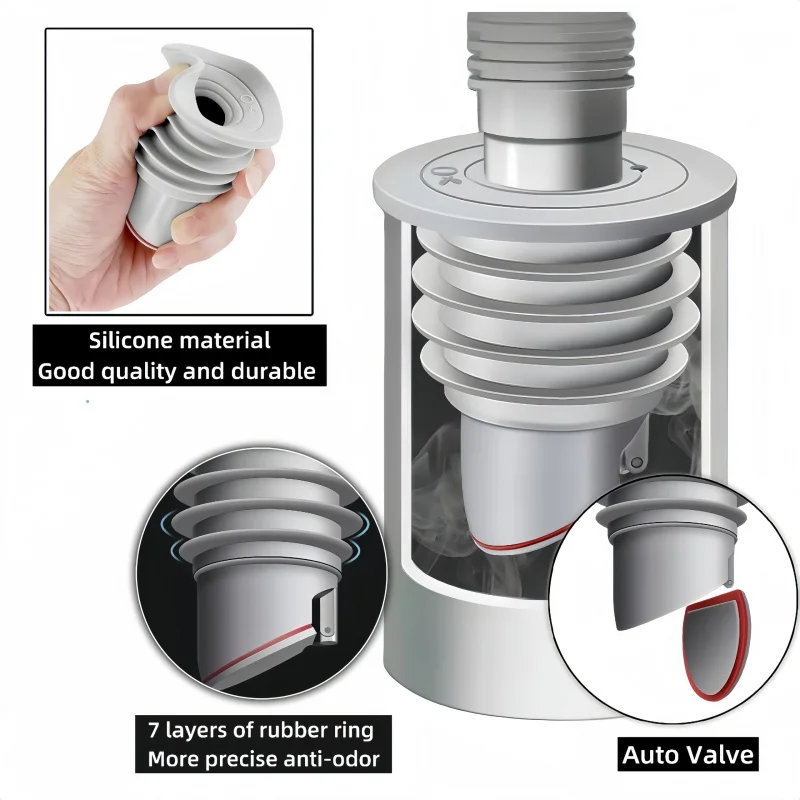 Silicone Sink Stopper Sewer Pi - Drain Pipe Clip ulasan dan harga
