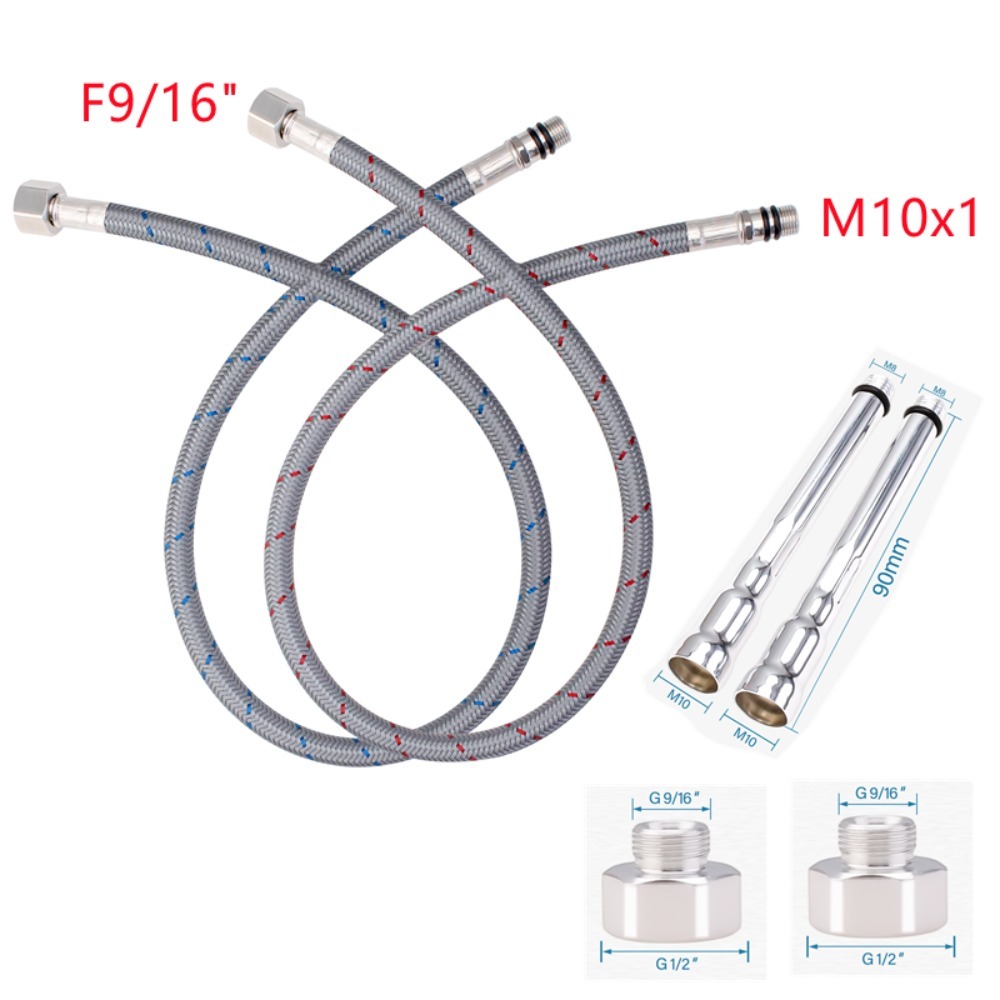 2PCS Flexible Plumbing Pipes G - Flexible Hose Braided ulasan dan harga
