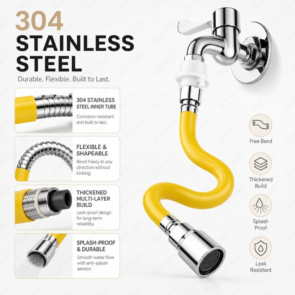 Adjustable Stainless Steel Fau - Flexible Hose Braided ulasan dan harga