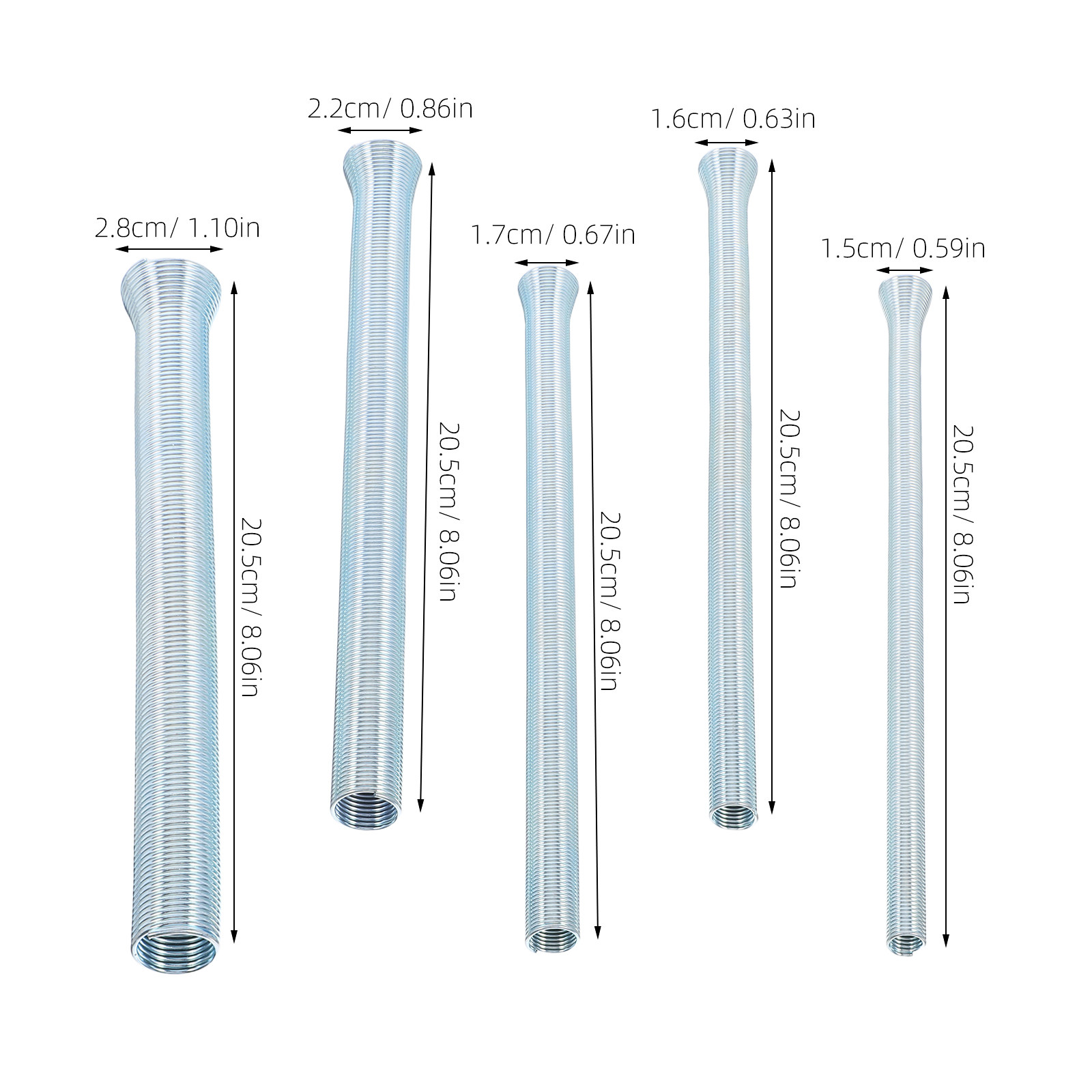 5Pcs Spring Tubing Bender Kit  - Pipe Bending Spring ulasan dan harga