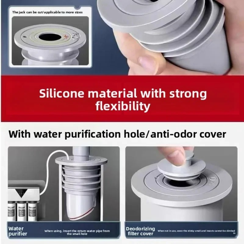 Connector Stopper Silicone Bat - Drain Pipe Clip ulasan dan harga
