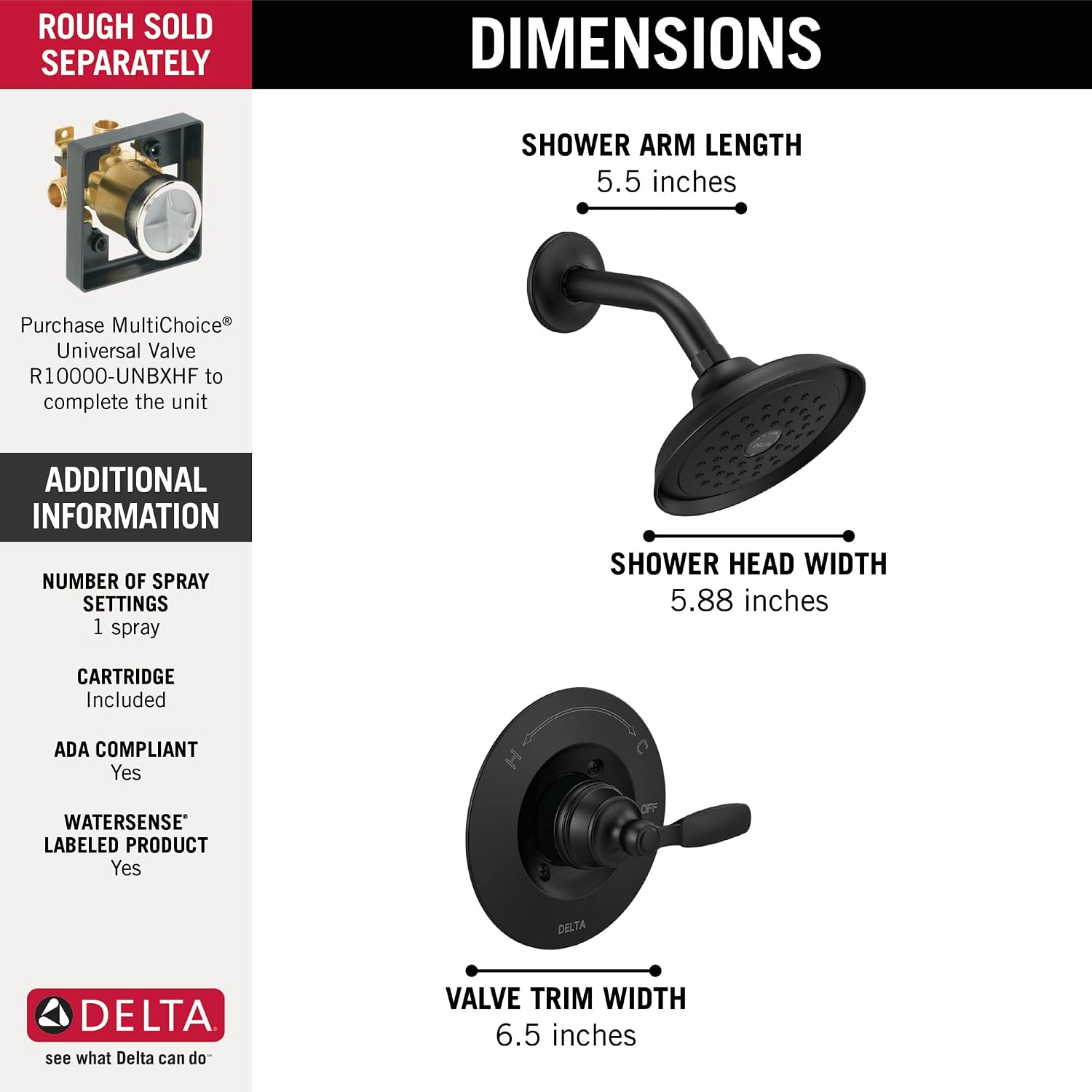 Matte Black Shower Faucet Trim - Shower Valve Cartridge ulasan dan harga